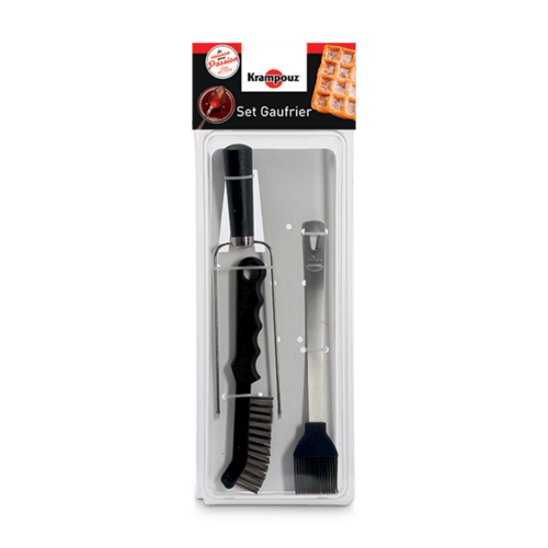ASG2 Waffle maker set (including stainless steel brush, tweezers and pick) - Kitchen Equipped