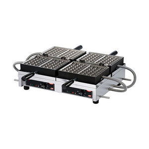 Krampouz WECCBBAT 4″ x 6″ Double Brussels Style Belgian Waffle Maker – By Eurodib - Kitchen Equipped