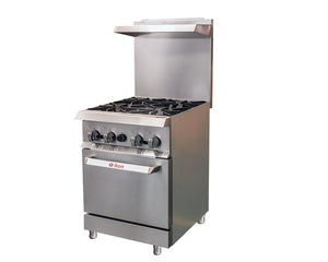 Gas range - 4 burners with oven - IR-4-24 | Kitchen Equipped