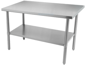 Thorinox - ALL Stainless Steel Work Table with Undershelf - 30" Deep | Kitchen Equipped