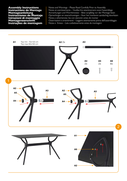 AIR - Resin Table - 80x140 cm - BLACK  45-AIR-3255-09