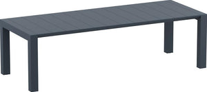 Siesta - VEGAS XL - Extendable Table - 40" wide x 102" opens to 118" - DARK GREY  45-VEGAS-40102-23