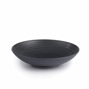 Black Grain Stoneware 12 Piece Dinnerware Set