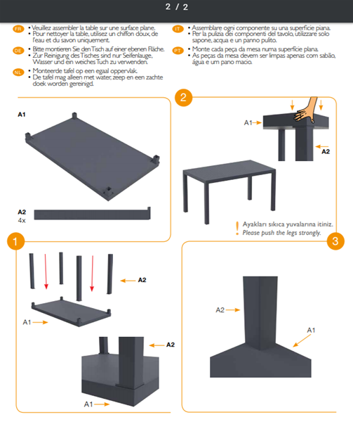 Siesta - ARES - Resin Table - 80x140cm - BLACK  45-ARES-3256-09