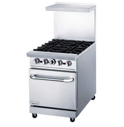 24" Restaurant Gas Range with 4 Open Burners