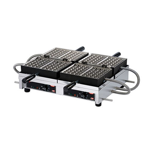 Krampouz WECCBBAT 4″ x 6″ Double Brussels Style Belgian Waffle Maker – By Eurodib - Kitchen Equipped