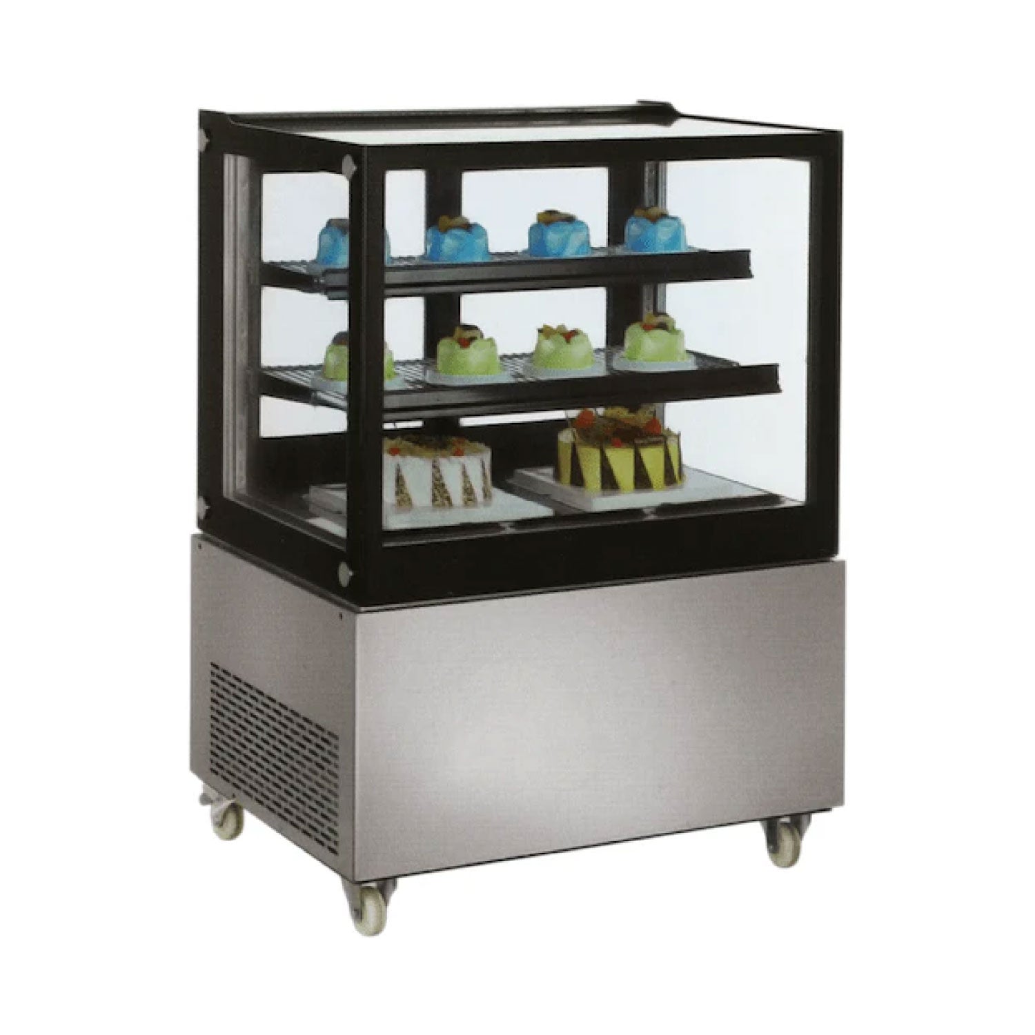 Omcan RS-CN-0370-S - 48" Floor Model Full Service Refrigerated Display Case - 13 Cu. Ft.