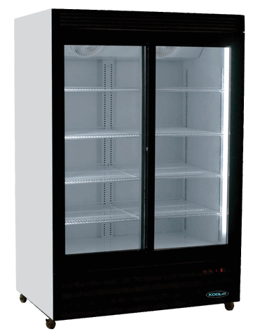 Kool-It KSM-40 - 47.5" Double Sliding Glass Door Display Cooler - 33 Cu. Ft.