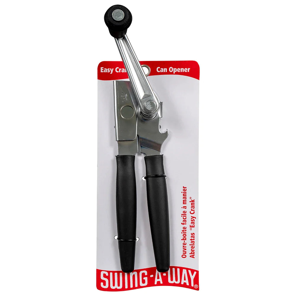 Swing-A-Way Ergonomic Crank Can Opener with Folding Handle