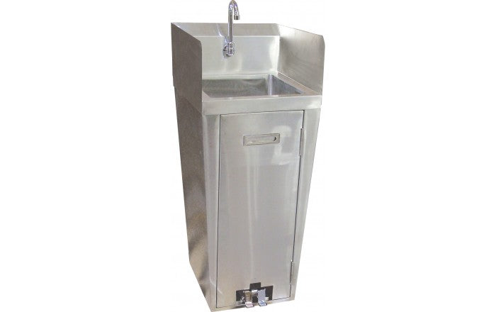 Omcan - Pedestal Sink with Side Splashes - 27180