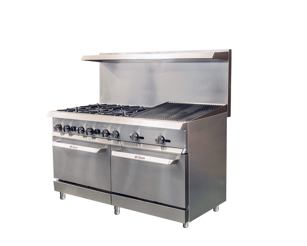 Range 60" - 6 burners - 24" radiant broiler - IR-6B-24RB-60 | Kitchen Equipped