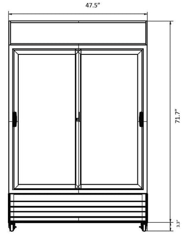 Kool-It  -  - Glass Door Merchandiser Refrigerator - KSM-40