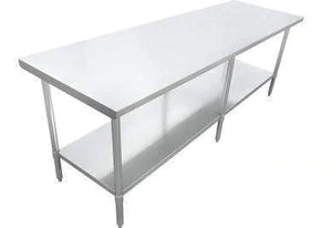 Omcan - ALL Stainless Steel Work Table with Undershelf - 30" Deep