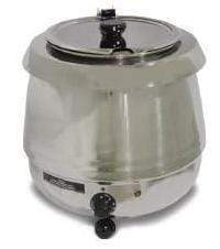 Omcan FW-CN-0010-S - 10 Qt. Stainless Steel Soup Kettle - 110v, 400w | Kitchen Equipped