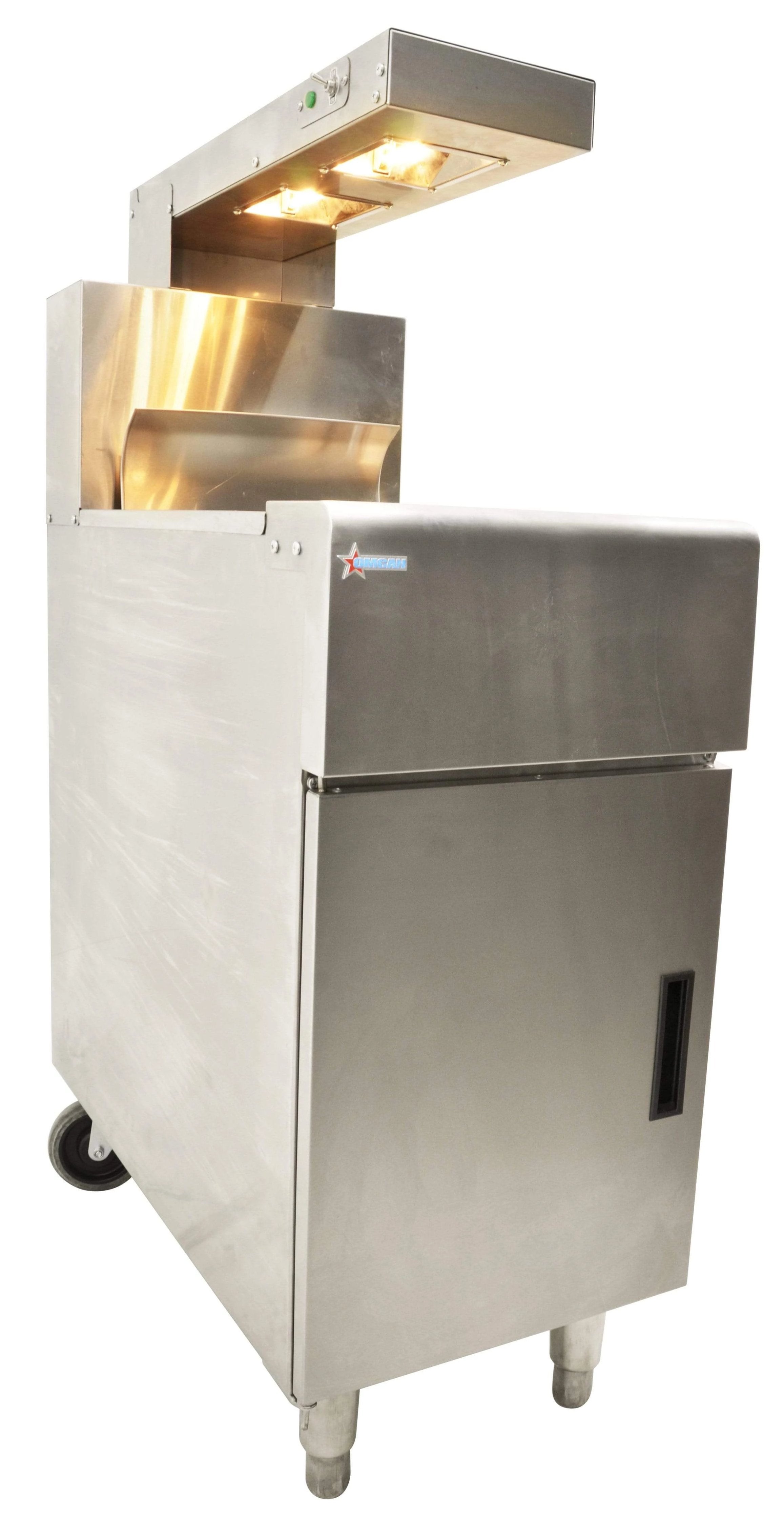 Omcan FW-CN-0032-F - French Fry Dump Station with Heating Lamp - 110v, 200w