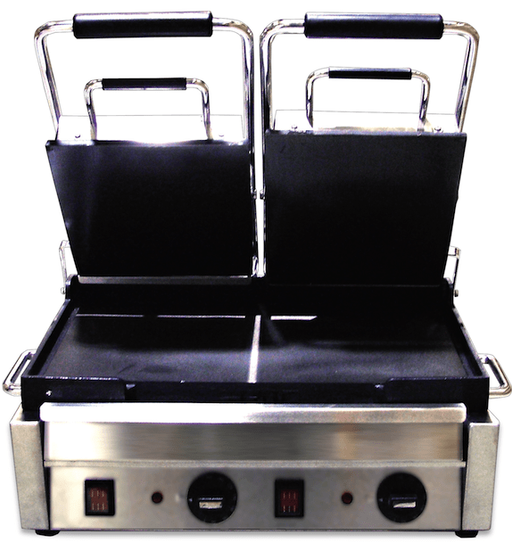 Omcan PG-CN-0711-F - 18" x 10" Smooth Double Panini Grill | Kitchen Equipped