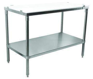 Omcan - Poly Top Work Table with Undershelf