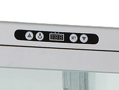 Omcan RS-CN-0500 - 25.5" Floor Model Self Service Refrigerated Display Case - 17 Cu. Ft.