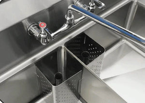 Omcan - Stainless Steel Three Compartment Sink