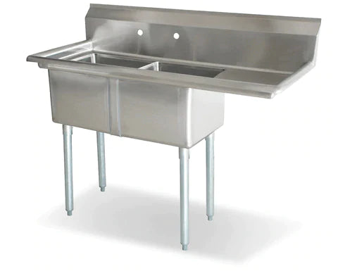 Omcan - Stainless Steel Two Compartment Sink