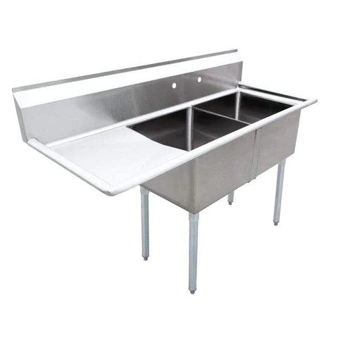 Omcan - Stainless Steel Two Compartment Sink