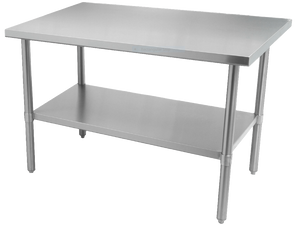 Thorinox - ALL Stainless Steel Work Table with Undershelf - 24" Deep | Kitchen Equipped